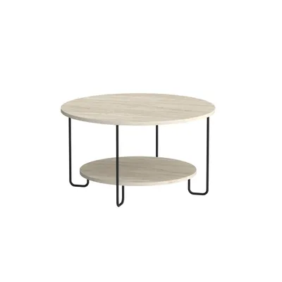 Produktbild von DECORTIE Corro Moderner Couchtisch Travertin - Travertin , 80 x 80 x 45 cm