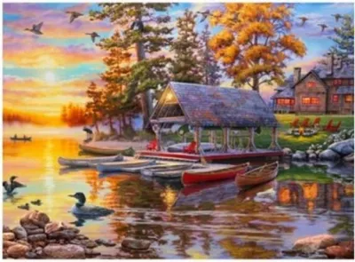 Produktbild von Norimpex Diamond Gemä lde Bootshaus 30x40cm