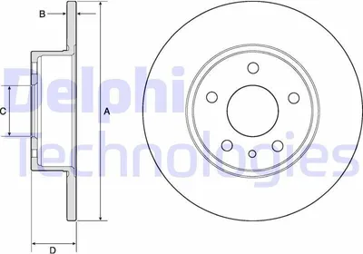 Produktbild von 2x DELPHI Bremsscheibe BG2386 für FIAT BRAVO II (198) STILO (192) MULTIPLA (186)