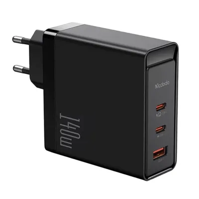 Immagine prodotto di Mcdodo porta di ricarica di rete 2xType-C e 1xUSB-A GaN5 Pro ricarica rapida 140W, nero