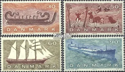 Produktbild von Briefmarken Dänemark 1970 Mi 501-504 (kompl.Ausg.) postfrisch Schiffahrt