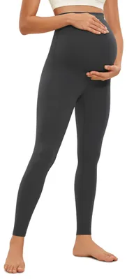 Obrázek produktu pro CRZ YOGA Legíny pro těhotné, délka 71 cm, barva: tajemná šedá, velikost 38