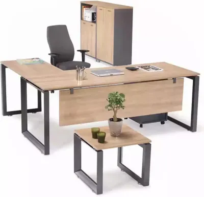 Produktbild von Exklusiver Eckschreibtisch Büromöbel Braun Ecktisch Arbeitszimmer Neu
