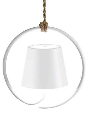Immagine prodotto di Lampada a led a sospensione Poldina Bianca ricaricabile e dimmerabile
