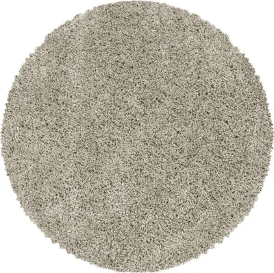 Produktbild von Teppich Wohnzimmer Hochflor Natur 80x80 Rund Unicolor - Einfarbig