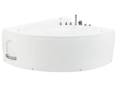 Produktbild von BELIANI Whirlpool-Badewanne 165 x 148 cm Eckmodell Farblichttheraphie Modern