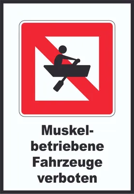 Produktbild von Ruderboote verboten Symbol und Text A2 (420x594mm)