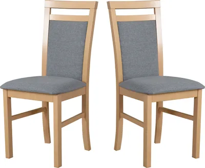 Produktbild von Esszimmerstuhl, Holz Eiche Massiv Stuhl Stühle Küchenstuhl - Set 2x MILANO 5 sonoma