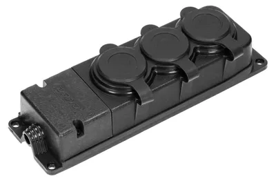 Produktbild von ORNO AE-13166 Workshop Outdoor Wasserdichte 3-polige Schuko-Steckdose IP44 230V 16A Schlagfest a Los, nicht brennbar (Französischer Typ)