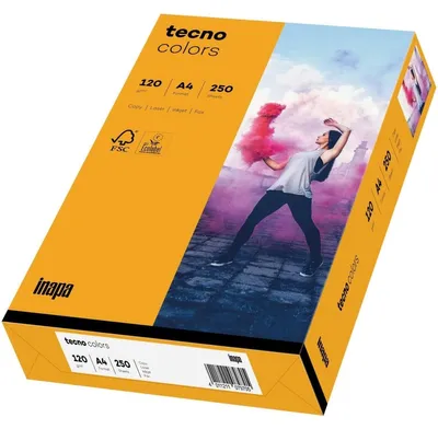 Obrázek produktu pro tecno 88324350 Kopierpapier colors mittelorange DIN A4 120 g/qm 250 Blatt