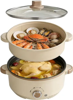 Image de Casserole électrique - Multifonction - Pour des repas conviviaux - Avec fonction vapeur - 4,6 litres - Noir