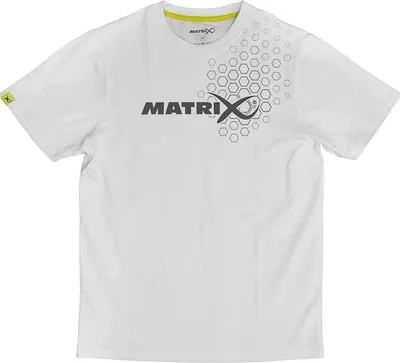 Produktbild von Fox Matrix Hex Print T-Shirt White - Angelshirt, Größe:M