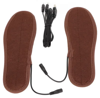 Image de 2 semelles chauffantes USB pour pieds, chauffe-pieds électriques unies pour hommes et femmes, taille 39-40