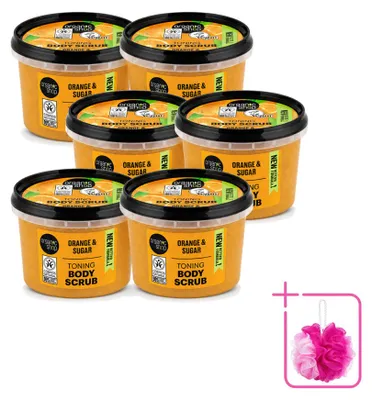 Produktbild von 6 x Organic Shop Bodyscrub Orange - pflegend und duftend - 250 ml - Sparpackung - 6 Stücke