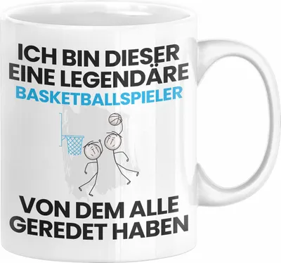 Produktbild von Basketballspieler Geschenk Tasse Lustige Geschenkidee Geburtstag für Basketballspieler Ich Bin Dieser Legendäre Basketballspieler Von Dem Alle Geredet Haben Kaffee-Becher (Weiß)