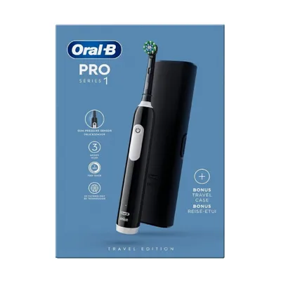Produktbild von ORAL-B PRO Series 1, Elektrische Zahnbürste, Black, mit Reise-Etui