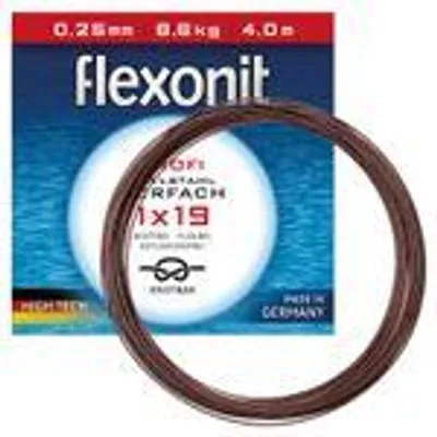 Produktbild von flexonit 1x19 Meterware 0,20mm/4,5kg/20m Stahlvorfach