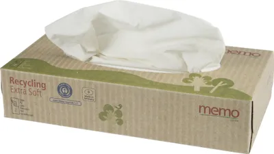 Produktbild von memo Kosmetiktuch Recycling Extra Soft H1067 2lg. 100St.