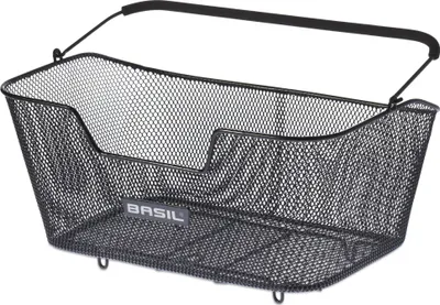 Produktbild von Basil 11223 Hinterradkorb Base L Stahl 30x45x21cm, engmaschig, schwarz