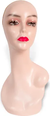 Produktbild von weibliches Kopfmodell Manikin Schaufensterpin Perücke Schalglasse Hut Cap Display Stand Stand-Fleisch