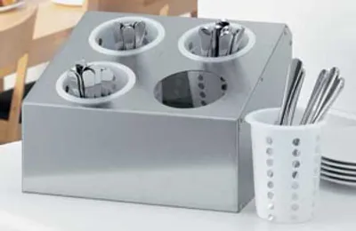 Produktbild von 1x Besteckbehälter für 4 Köcher Besteckständer, Besteckkorb