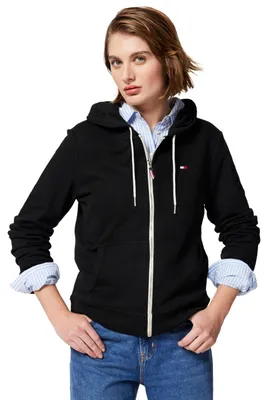 Produktbild von Tommy Hilfiger Damen-Hoodie, mit Reißverschluss, klassisches Sweatshirt mit Kord
