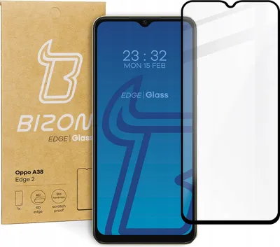 Produktbild von Bizon Glass Edge 2 Panzerglas für Oppo A38, Schwarz