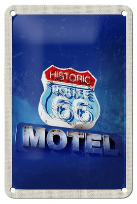 Produktbild von Blechschild Reise 12x18cm Amerika USA Route 66 Historic Motel Schild