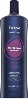Produktbild von Fanola Wonder No Yellow Extra Care Mask neutralisierende Haarmaske gegen Vergilbung des Farbtones 1000 ml