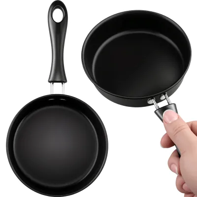 Mini-Bratpfanne 12 cm, antihaftbeschichtet, schwarz, Edelstahl