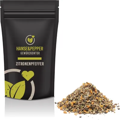 Produktbild von 1kg Zitronenpfeffer feines Fischgewürz fruchtig-scharfe Gewürzmischung Pfeffer natürlich vom Hanse&Pepper Gewürze