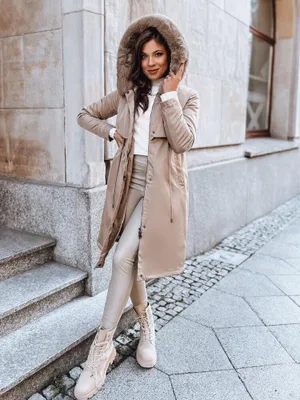 Imagen del producto de Dstreet. Parka para mujer, modelo Luster, color beige, talla L