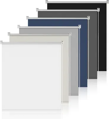 Produktbild von Grandekor Verdunklungsrollo ohne Bohren & mit Bohren Weiß 85x230cm Verdunkelungsrollo Klemmfix Rollos für Fenster ohne Bohren
