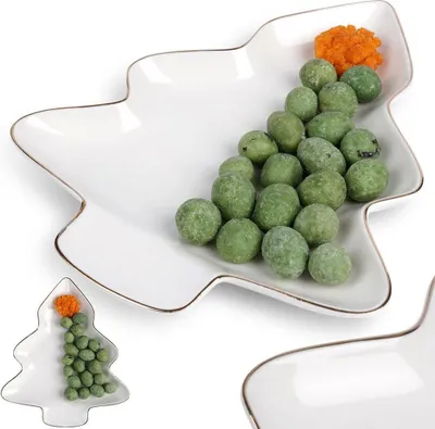 Produktbild von Weihnachtsdessertplatte für Snacks zu Weihnachten Weihnachtsbaum 20 cm