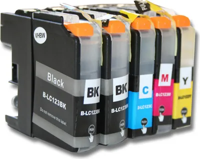 Produktbild von vhbw 5x Tintenpatronen kompatibel mit Brother DCP-J152WR, DCP-J552DW, DCP-J4110W, DCP-J4110DW, DCP-J132W, DCP-J152W Drucker + Chip (Kompatibel)