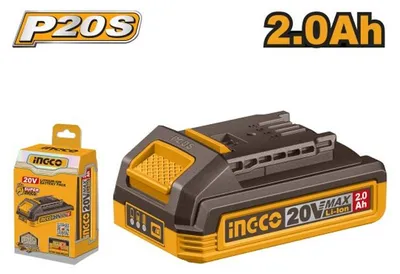 Image de Batterie Lithium-ion 20V 2.0 Ah avec indicateur de charge P20S - INGCO - FBLI2001