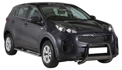 Zdjęcie produktu dla Listwa ochronna przedniego zderzaka do Kia Sportage 2016-2018 ø63mm stalowa czarna