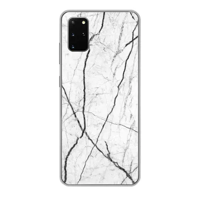 Produktbild von MuchoWow® Handyhülle Schutzhülle Hülle für Samsung Galaxy S20 Plus Marmor - Schwarz - Weiß Silikon Softcase Handy Hülle - Hartschale