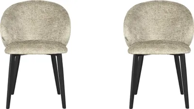 Produktbild von LABEL51 Logan Esszimmerstuhl – Beige – Samt