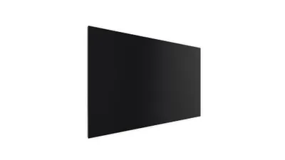 A black rectangular board is shown from a side angle against a white background.