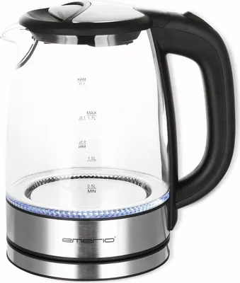 Produktbild von Emerio Glas Wasserkocher mit max. 1.7 Liter | SIEGER PREIS & LEISTUNG vom Haus & Garten Test 02/2019 | LED Innenbeleuchtung | 360° Basis | 2200W