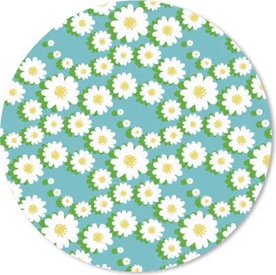 Produktbild von MuchoWow® Mauspad Mousepad Blumen - Muster - Gänseblümchen 50x50 cm - Mousepads - Maus Mat - Pad - Mausunterlage - Vinyl