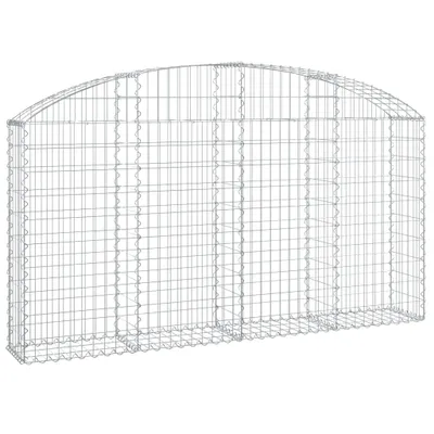 Immagine prodotto di vidaXL Gabbione ad arco alto 200x30x100/120 cm Ferro zincato