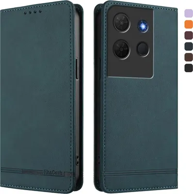 Produktbild von Hülle für TCL 503, Retro Kunstleder Ständer Klapphülle mit Kartenfächer und Magnetische Grün
