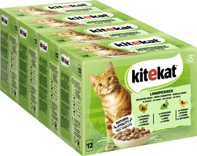 Produktbild von KITEKAT Portionsbeutel Multipack Landpicknick in Sauce 4 x 12x85g