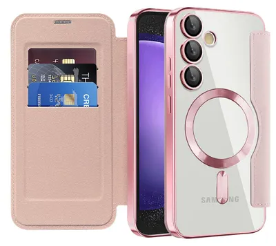 Zdjęcie produktu dla Techsuit - SmartMag Book etui na Samsung Galaxy S23 FE - różowe
