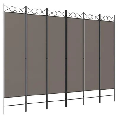 Produktbild von vidaXL 6-tlg. Paravent Anthrazit 240x200 cm Stoff