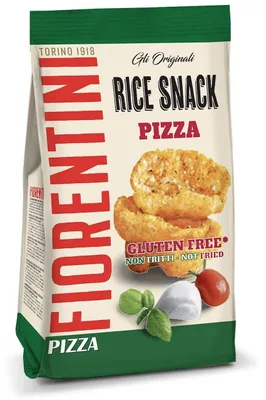 KRĄŻKI RYŻOWE MINI O SMAKU PIZZY Z OLIWĄ Z OLIWEK EXTRA VIRGIN BEZGLUTENOWE 40 g - FIORENTINI
