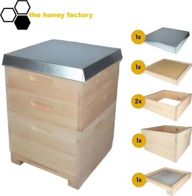 Produktbild von Dadant 12 US Bienenbeute SET Weymouthkiefer "DIE MODERNE" MONTIERT Beute Imkerei