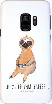 Produktbild von Mr. & Mrs. Panda Samsung Galaxy S9 Handyhülle Faultier Kaffee - Weiß - Geschenk, Hülle, Handy Schutzhülle, Case, Faultiere, Coffee, Cover